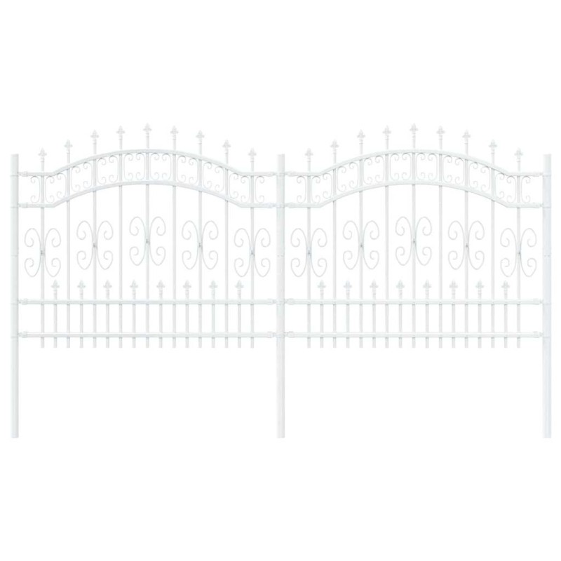 vidaXL Φράχτης Κήπου KAMPEN 240 x 140 cm Ατσάλι με Επικάλυψη Πούδρας