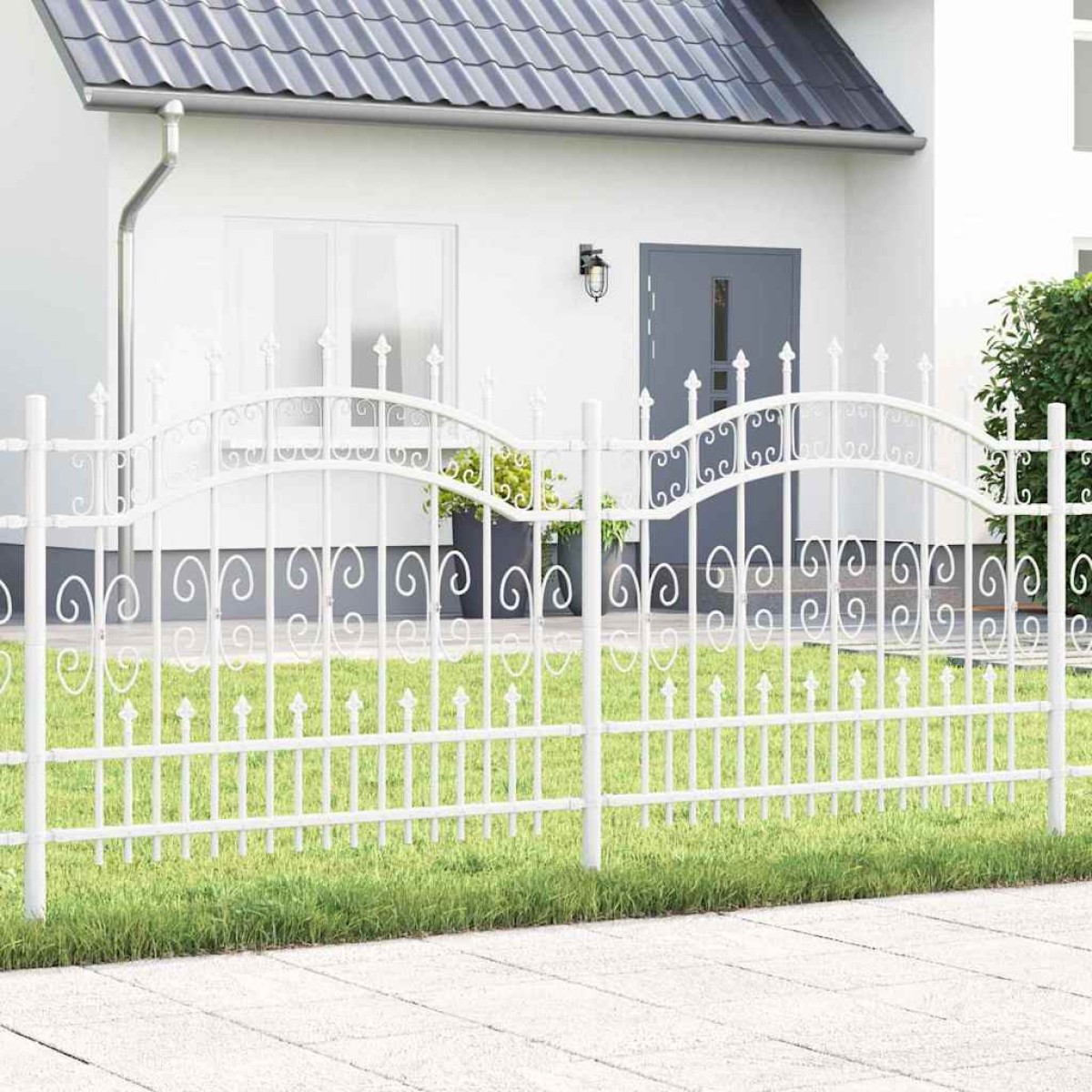 vidaXL Φράχτης Κήπου KAMPEN 240 x 140 cm Ατσάλι με Επικάλυψη Πούδρας