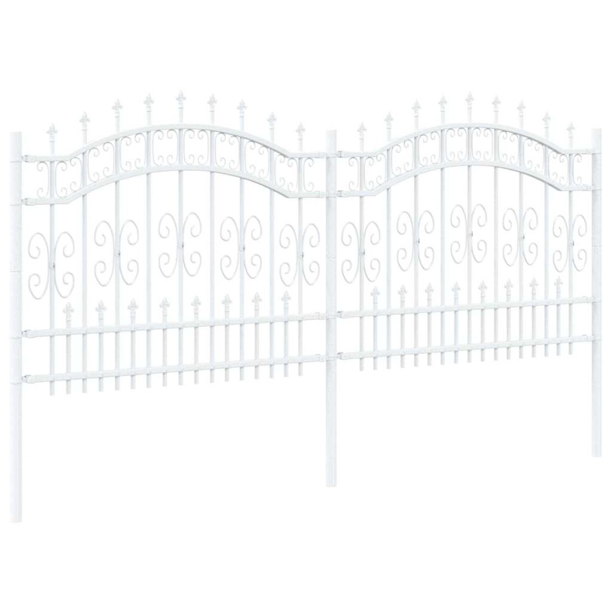 vidaXL Φράχτης Κήπου KAMPEN 240 x 140 cm Ατσάλι με Επικάλυψη Πούδρας