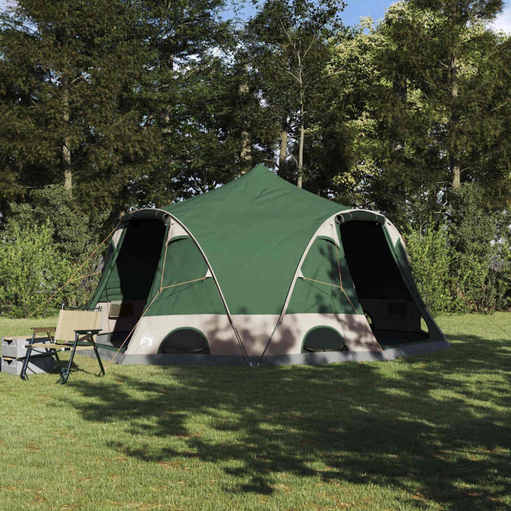vidaXL Σκηνή Dome 4 Ατόμων με στέγη Πράσινο 505 x 450 x 248 εκ.