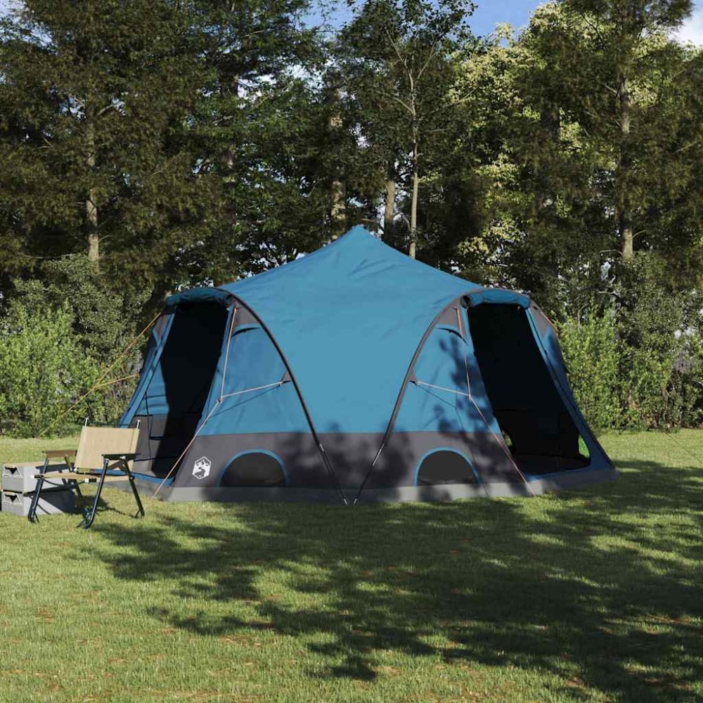vidaXL Σκηνή Dome 4 Ατόμων με στέγη Μπλε 505 x 450 x 248 εκ.
