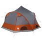 vidaXL Σκηνή Dome 4 Ατόμων Γκρι και Πορτοκαλί 505 x 450 x 248 εκ.