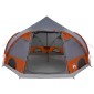 vidaXL Σκηνή Dome 4 Ατόμων Γκρι και Πορτοκαλί 505 x 450 x 248 εκ.