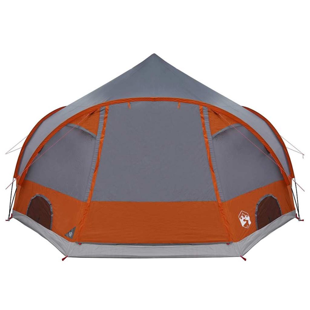 vidaXL Σκηνή Dome 4 Ατόμων Γκρι και Πορτοκαλί 505 x 450 x 248 εκ.