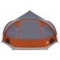 vidaXL Σκηνή Dome 4 Ατόμων Γκρι και Πορτοκαλί 505 x 450 x 248 εκ.