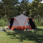 vidaXL Σκηνή Dome 4 Ατόμων Γκρι και Πορτοκαλί 505 x 450 x 248 εκ.