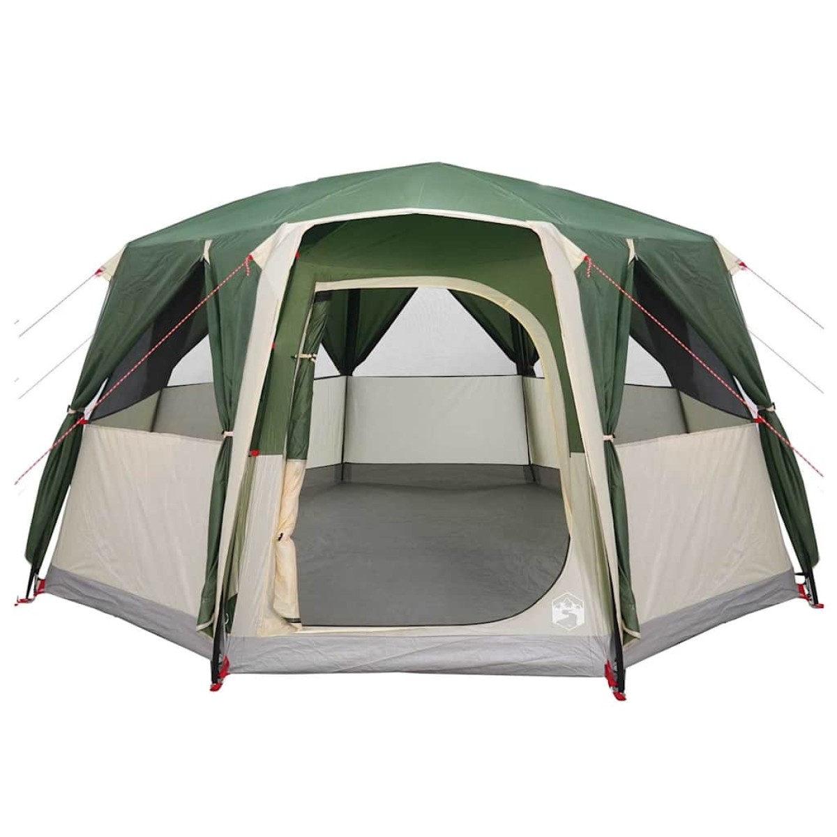 vidaXL Καμπίνα Τέντα 6-Ατόμων με στέγη Πράσινο 425 x 396 x 222 εκ