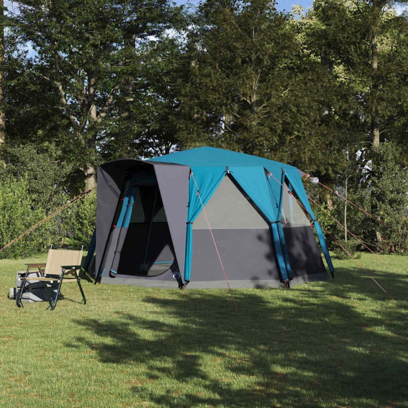 vidaXL Καμπίνα Τέντα 6-Ατόμων με στέγη Μπλε 425 x 396 x 222 εκ