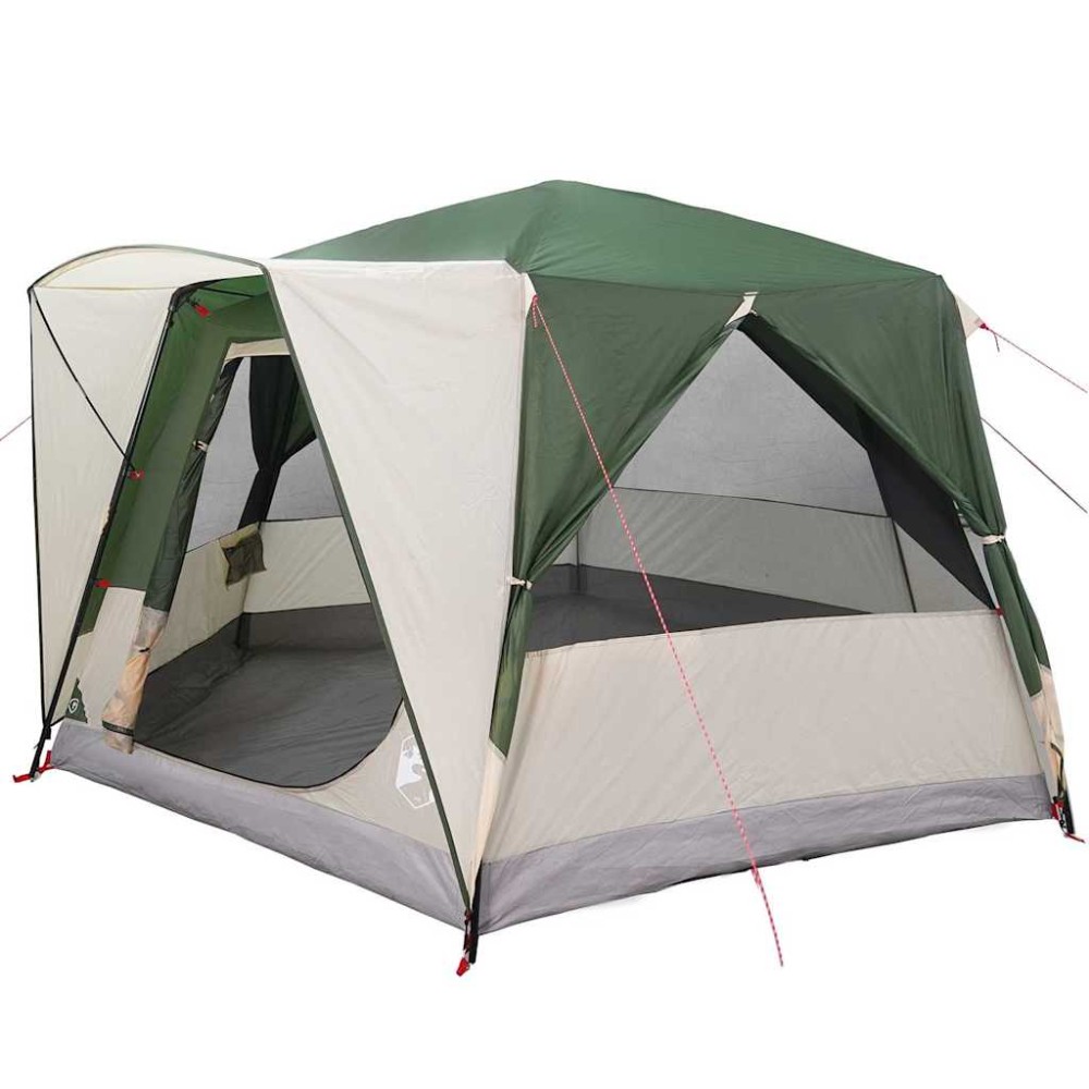 vidaXL Καμπίνα για 5 άτομα Πράσινο και Λευκό 333 x 317 x 194 εκ