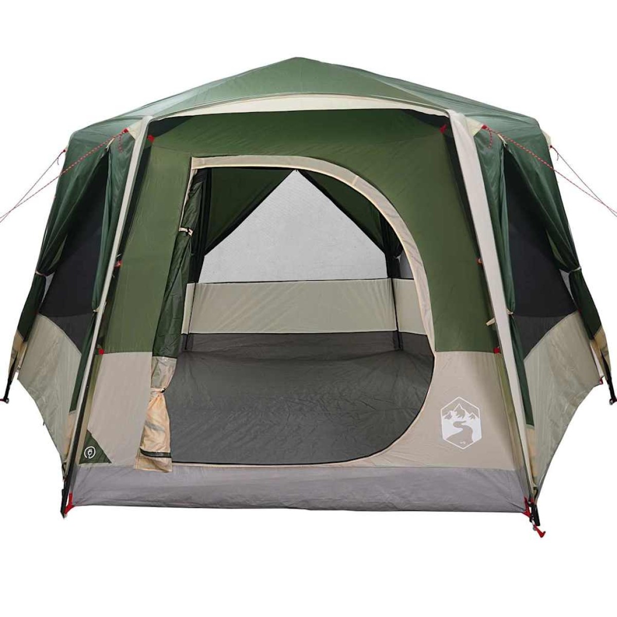 vidaXL Καμπίνα για 5 άτομα Πράσινο και Λευκό 333 x 317 x 194 εκ