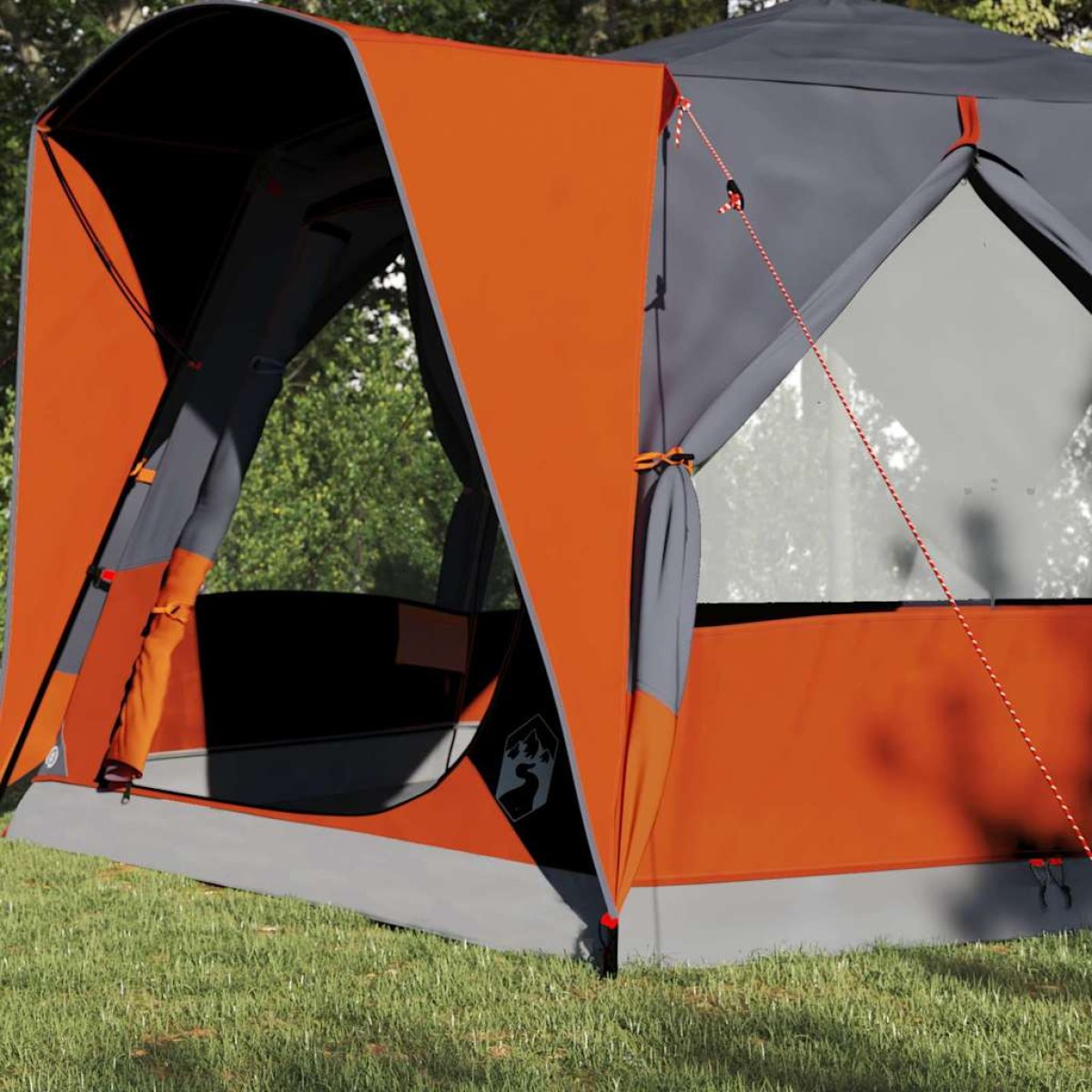 vidaXL Καμπίνα για 5 άτομα Γκρι και Πορτοκαλί 333 x 317 x 194 εκ