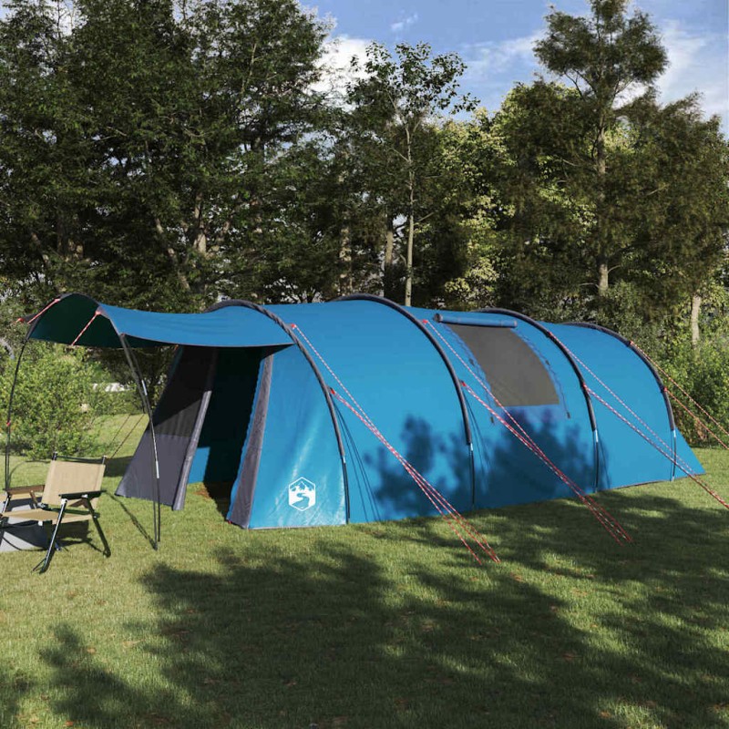 vidaXL Σκηνή Σήματος 4 Ατόμων Μπλε και Γκρι 740 x 370 x 220 εκ.