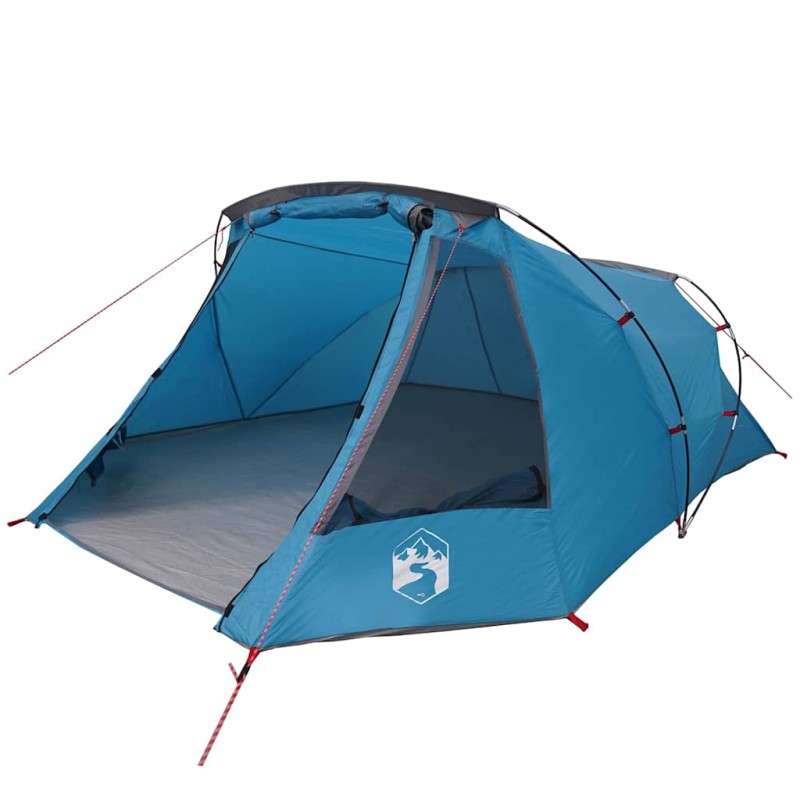 vidaXL Τέντα Τουνέλ 3-Ατόμων Μπλε και Γκρι 328 x 228 x 115 εκ.