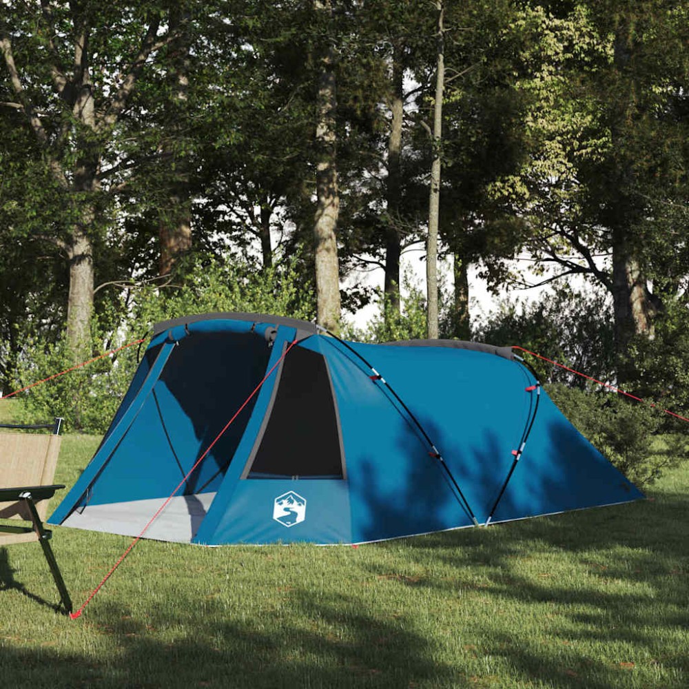 vidaXL Τέντα Τουνέλ 3-Ατόμων Μπλε και Γκρι 328 x 228 x 115 εκ.