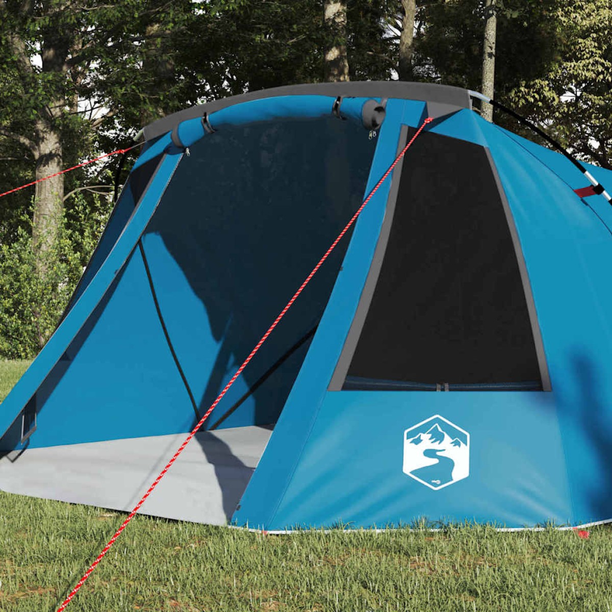 vidaXL Τέντα Τουνέλ 3-Ατόμων Μπλε και Γκρι 328 x 228 x 115 εκ.