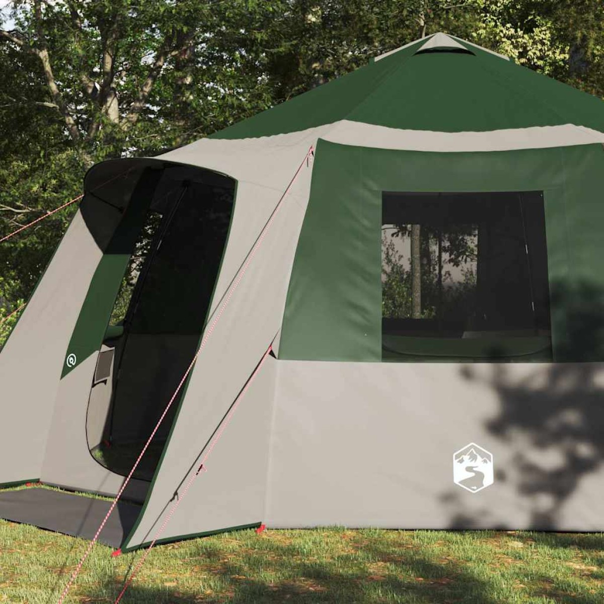 vidaXL Καμπίνα Σκηνή 12-Ατόμων Πράσινο και Γκρι 500 x 500 x 294 εκ.