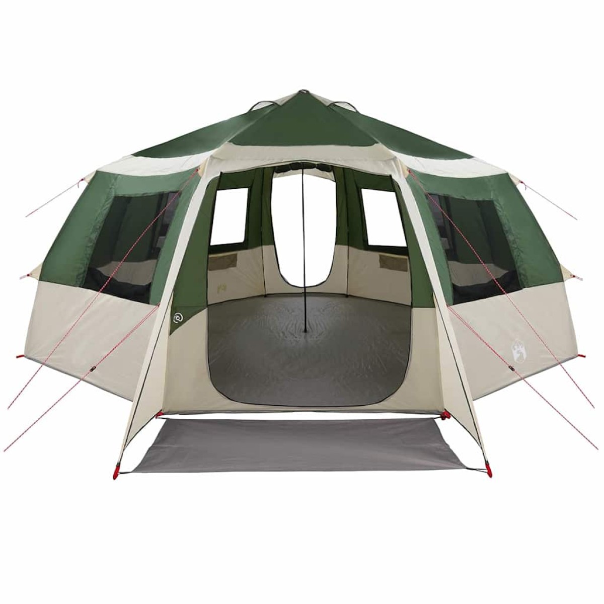 vidaXL Καμπίνα Σκηνή 12-Ατόμων Πράσινο και Γκρι 500 x 500 x 294 εκ.