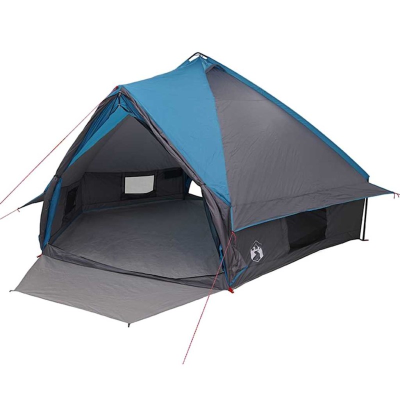 vidaXL Τέντα Teepee 10 Ατόμων 10 άτομο Μπλε και Γκρι