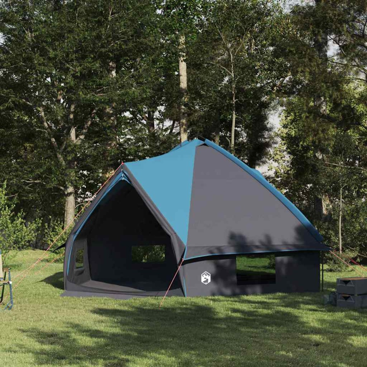 vidaXL Τέντα Teepee 10 Ατόμων 10 άτομο Μπλε και Γκρι