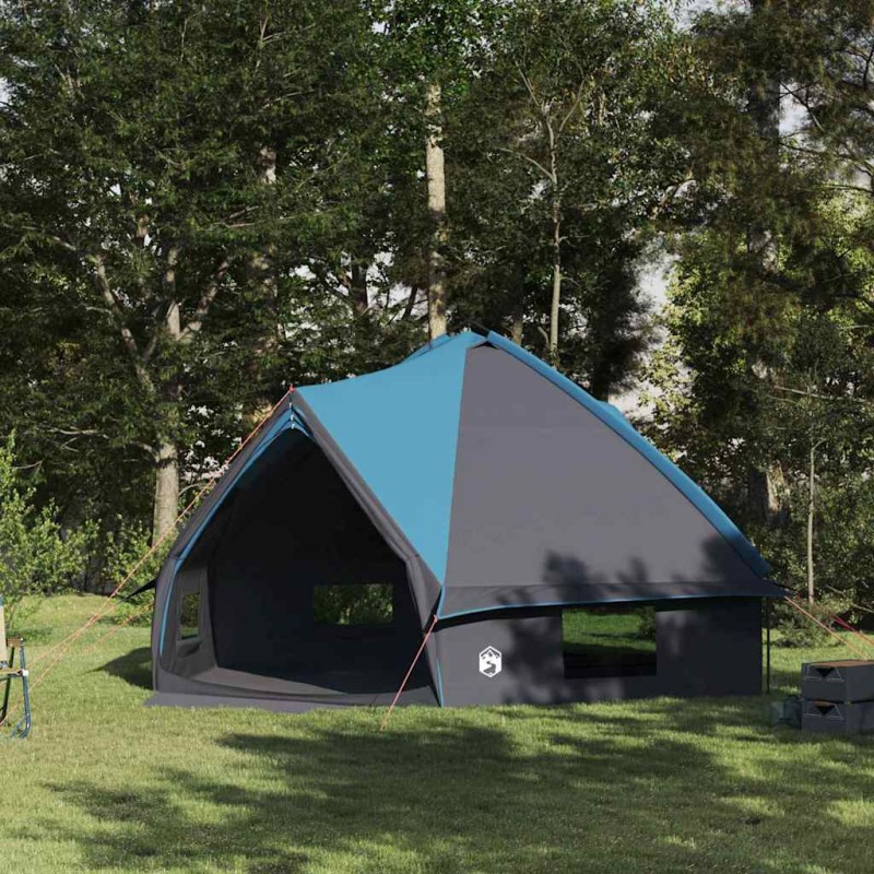 vidaXL Τέντα Teepee 10 Ατόμων 10 άτομο Μπλε και Γκρι
