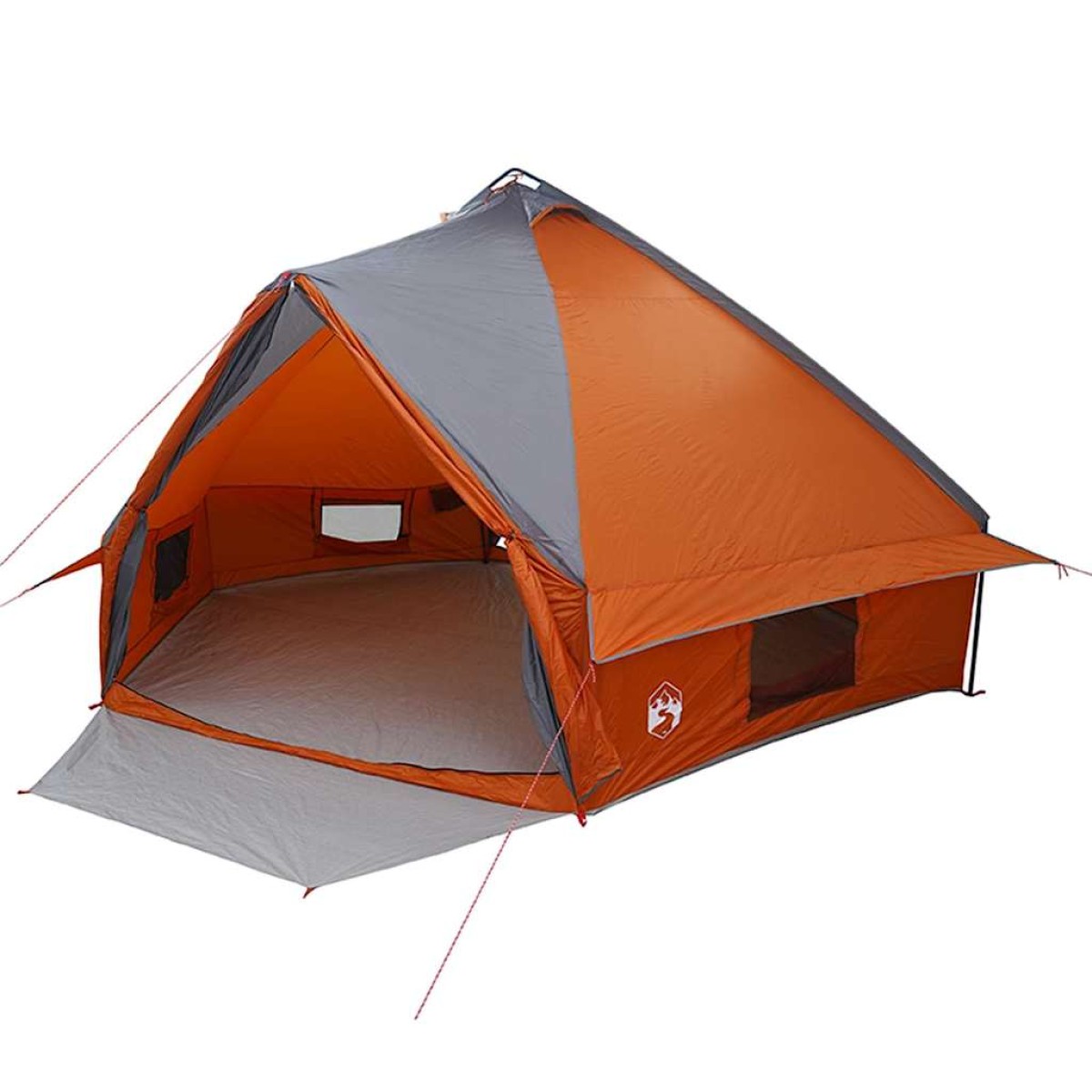 vidaXL Τέντα Teepee 10 Ατόμων 10 άτομο Γκρι και Πορτοκαλί
