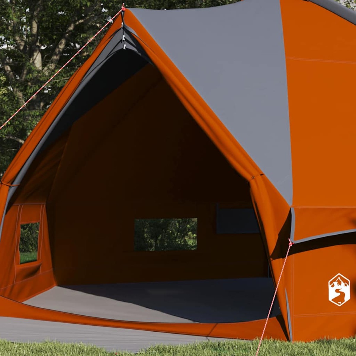 vidaXL Τέντα Teepee 10 Ατόμων 10 άτομο Γκρι και Πορτοκαλί