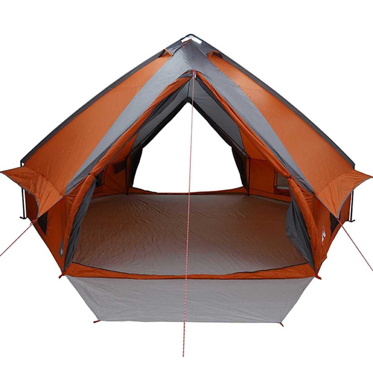 vidaXL Τέντα Teepee 10 Ατόμων 10 άτομο Γκρι και Πορτοκαλί