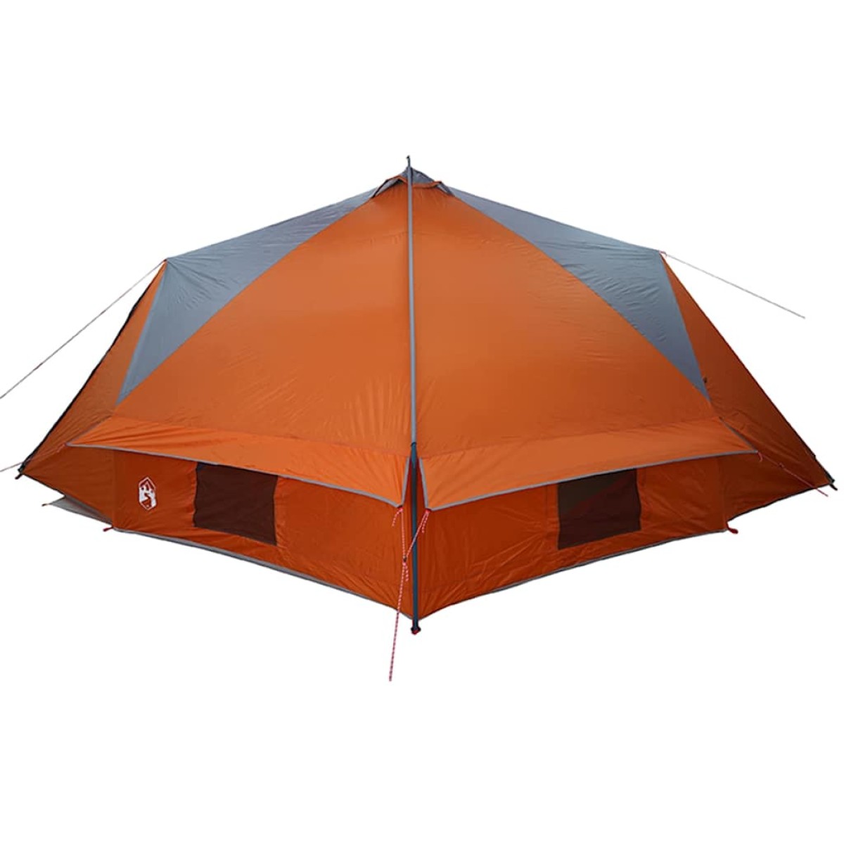 vidaXL Τέντα Teepee 10 Ατόμων 10 άτομο Γκρι και Πορτοκαλί