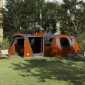 vidaXL Οικογενειακή σκηνή 20 ατόμων με στέγη Γκρι και Πορτοκαλί