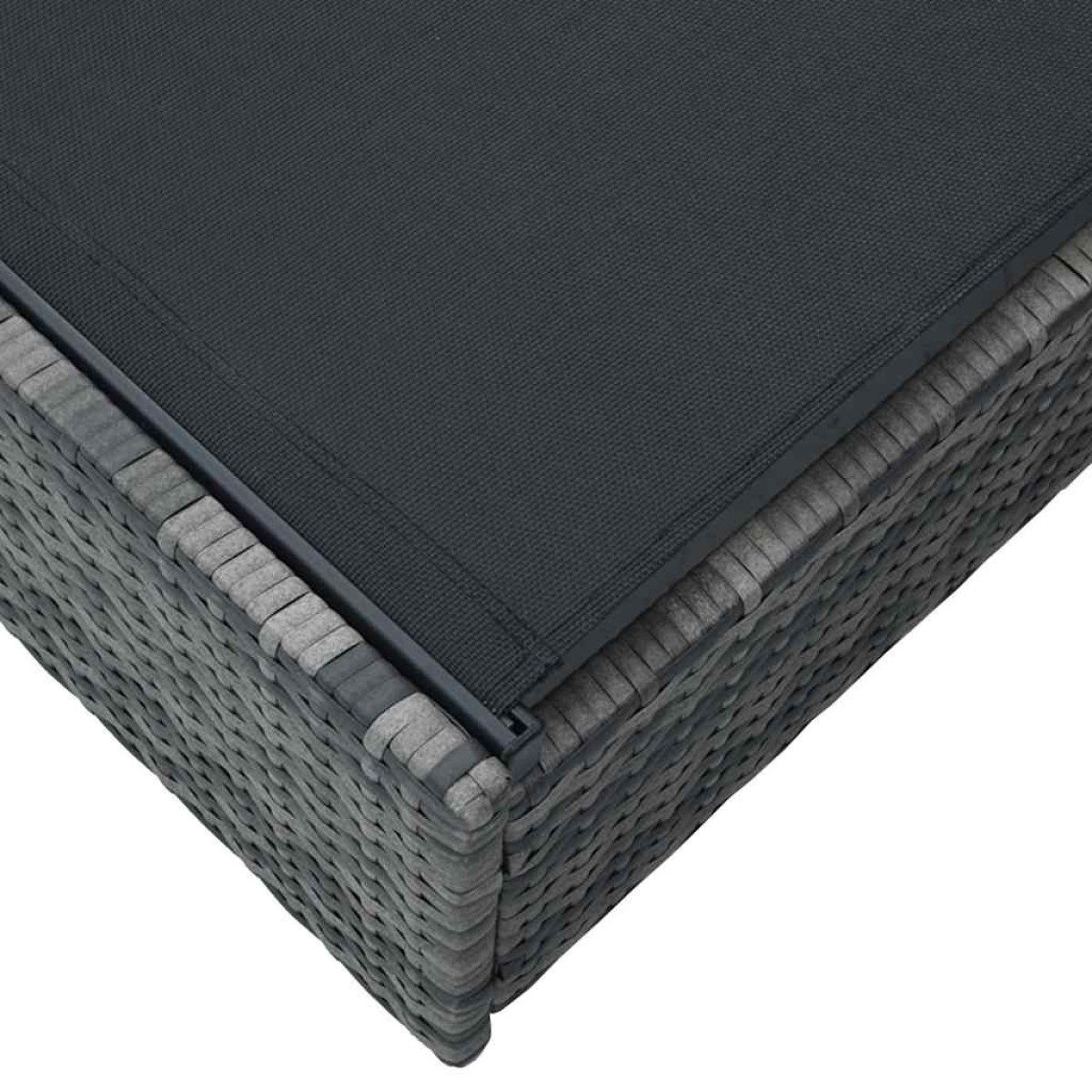 vidaXL Ξαπλώστρα Γκρι 200.5 x 70 x 75 εκ συνθετικό ρατάν