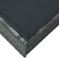 vidaXL Ξαπλώστρα Γκρι 200.5 x 70 x 75 εκ συνθετικό ρατάν