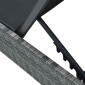 vidaXL Ξαπλώστρα Γκρι 200.5 x 70 x 75 εκ συνθετικό ρατάν