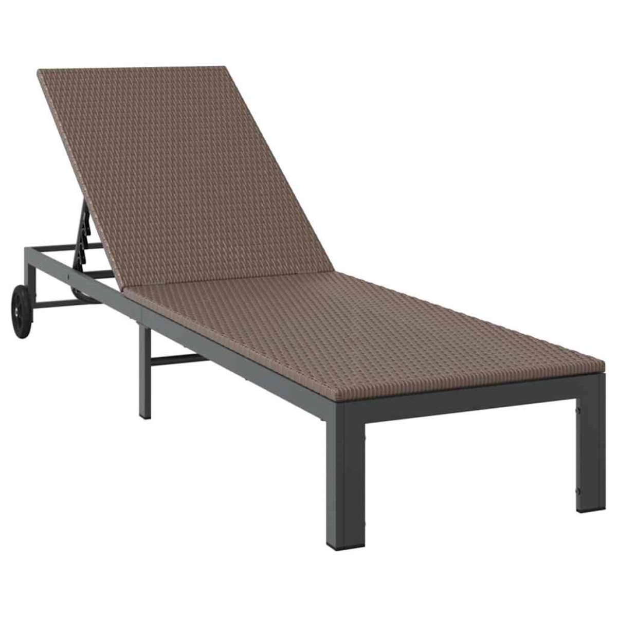 vidaXL Ήλιο-κρεβάτι 3 τμχ. συνθετικό ρατάν Καφέ