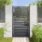 vidaXL Πόρτα Κήπου με Κλείδωμα Μαύρη 100x180 εκ. από Αλουμίνιο