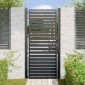 vidaXL Πόρτα Κήπου με Κλείδωμα Μαύρη 100x200 εκ. από Αλουμίνιο