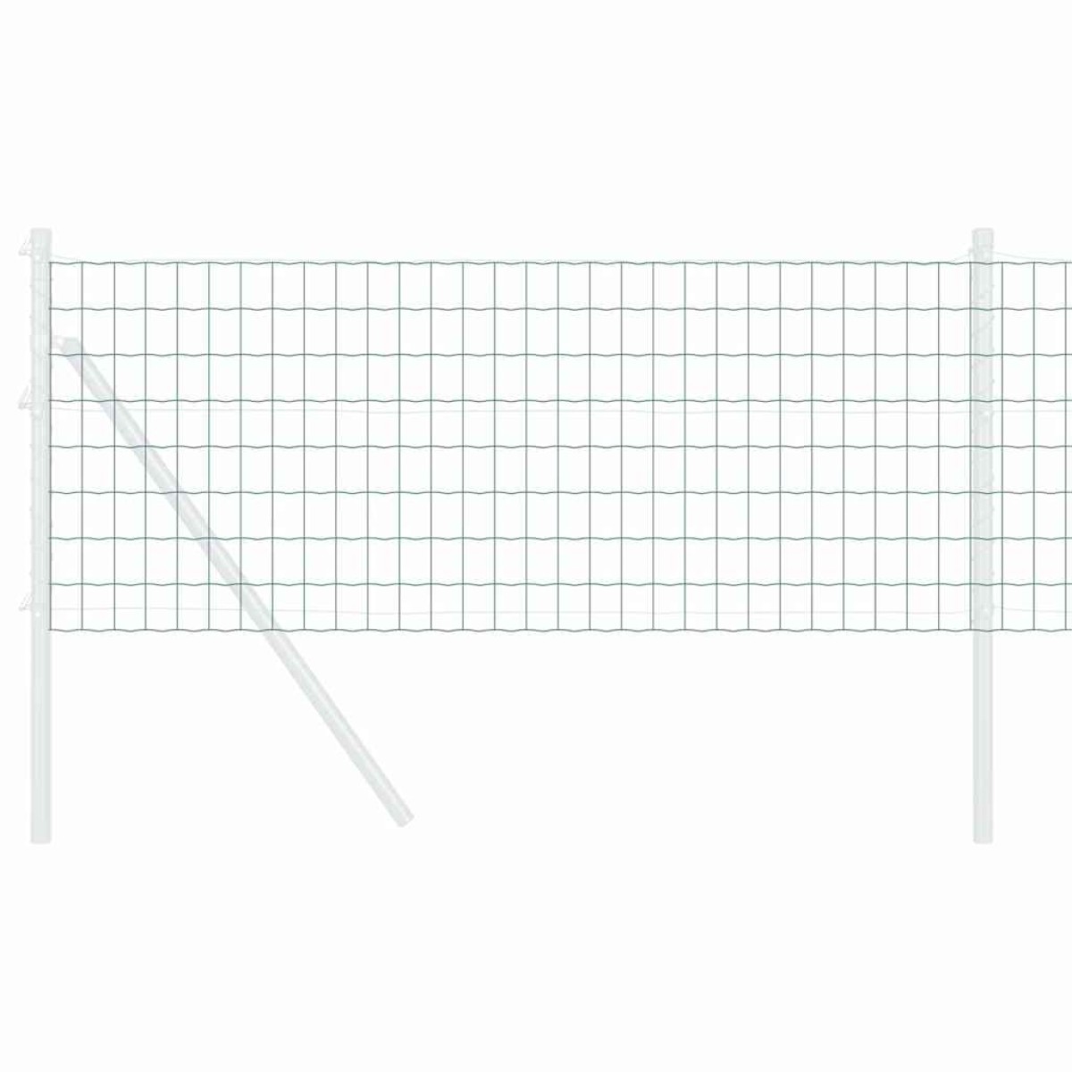 vidaXL Φράχτης Εuro 0,4 x 50 μ. Σίδηρος με επικάλυψη PVC Πράσινο