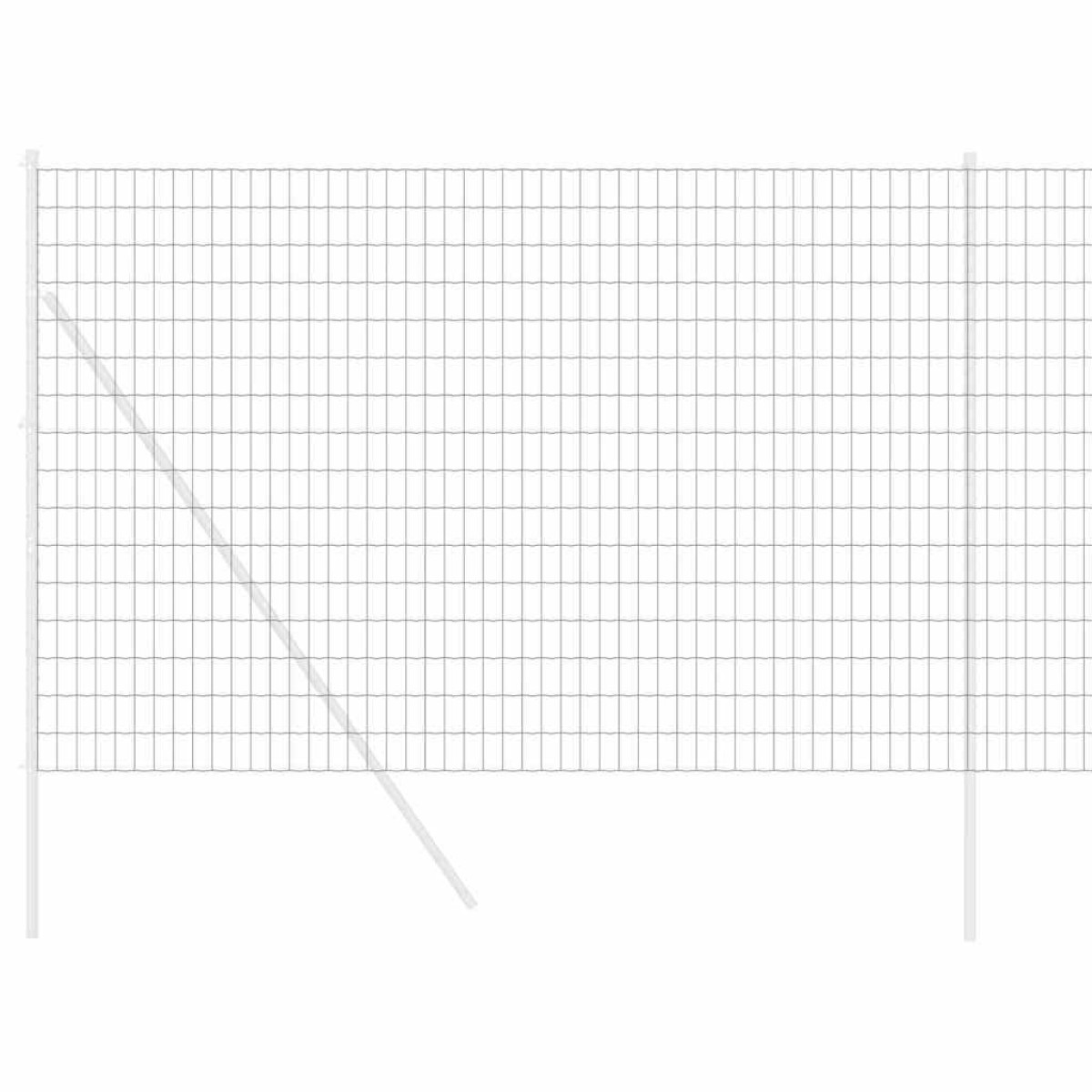 vidaXL Φράχτης Εuro 1,6 x 10 m Σίδηρος με επικάλυψη PVC Γκρι