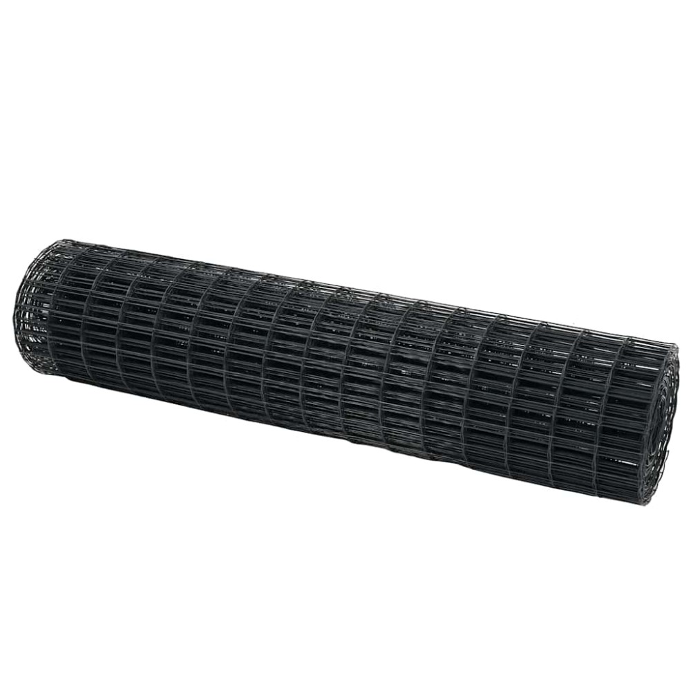vidaXL Φράχτης Εuro 1,4 x 10 m Σίδηρος με επικάλυψη PVC Γκρι