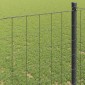 vidaXL Φράχτης Εuro 1,5 x 10 m Σίδηρος με επικάλυψη PVC Γκρι