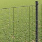 vidaXL Φράχτης Εuro 0,8 x 25 m Σίδηρος με επικάλυψη PVC Γκρι