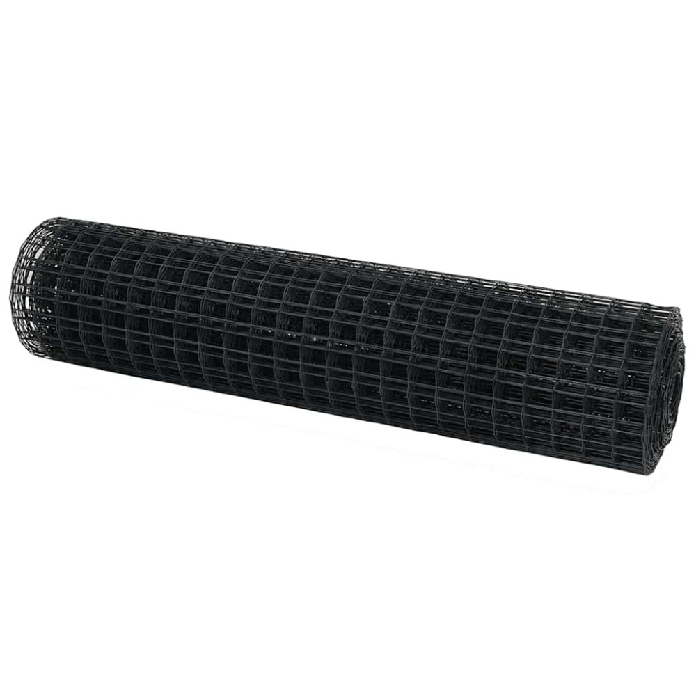 vidaXL Φράχτης Εuro 1 x 25 m Σίδηρος με επικάλυψη PVC Γκρι