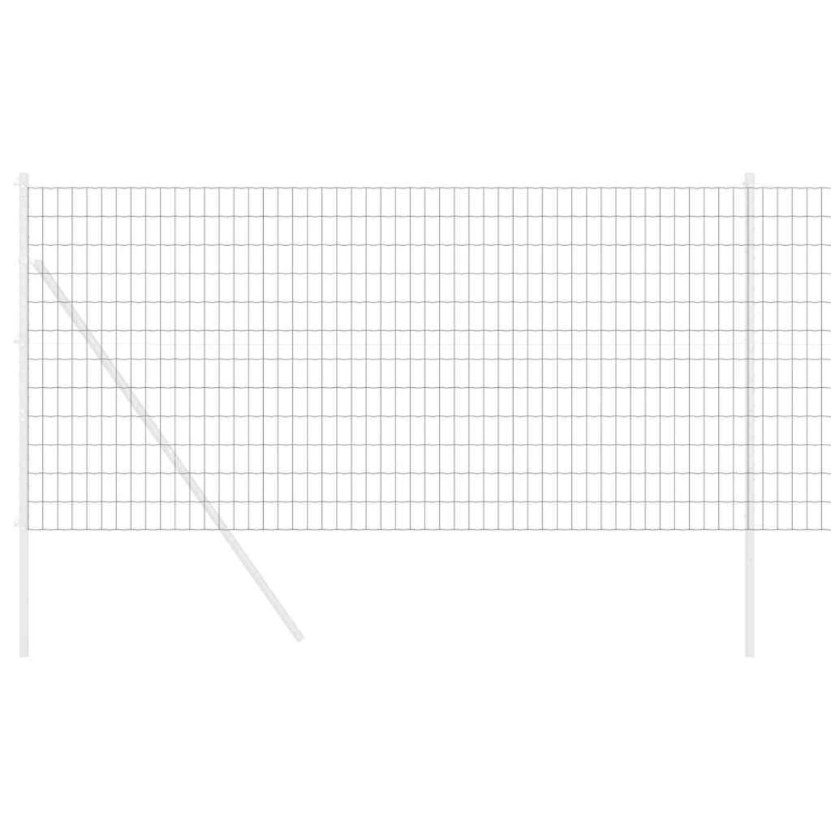 vidaXL Φράχτης Εuro 1 x 25 m Σίδηρος με επικάλυψη PVC Γκρι