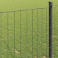 vidaXL Φράχτης Εuro 1 x 25 m Σίδηρος με επικάλυψη PVC Γκρι