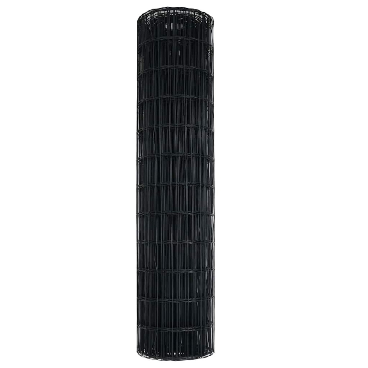 vidaXL Φράχτης Εuro 1 x 25 m Σίδηρος με επικάλυψη PVC Γκρι