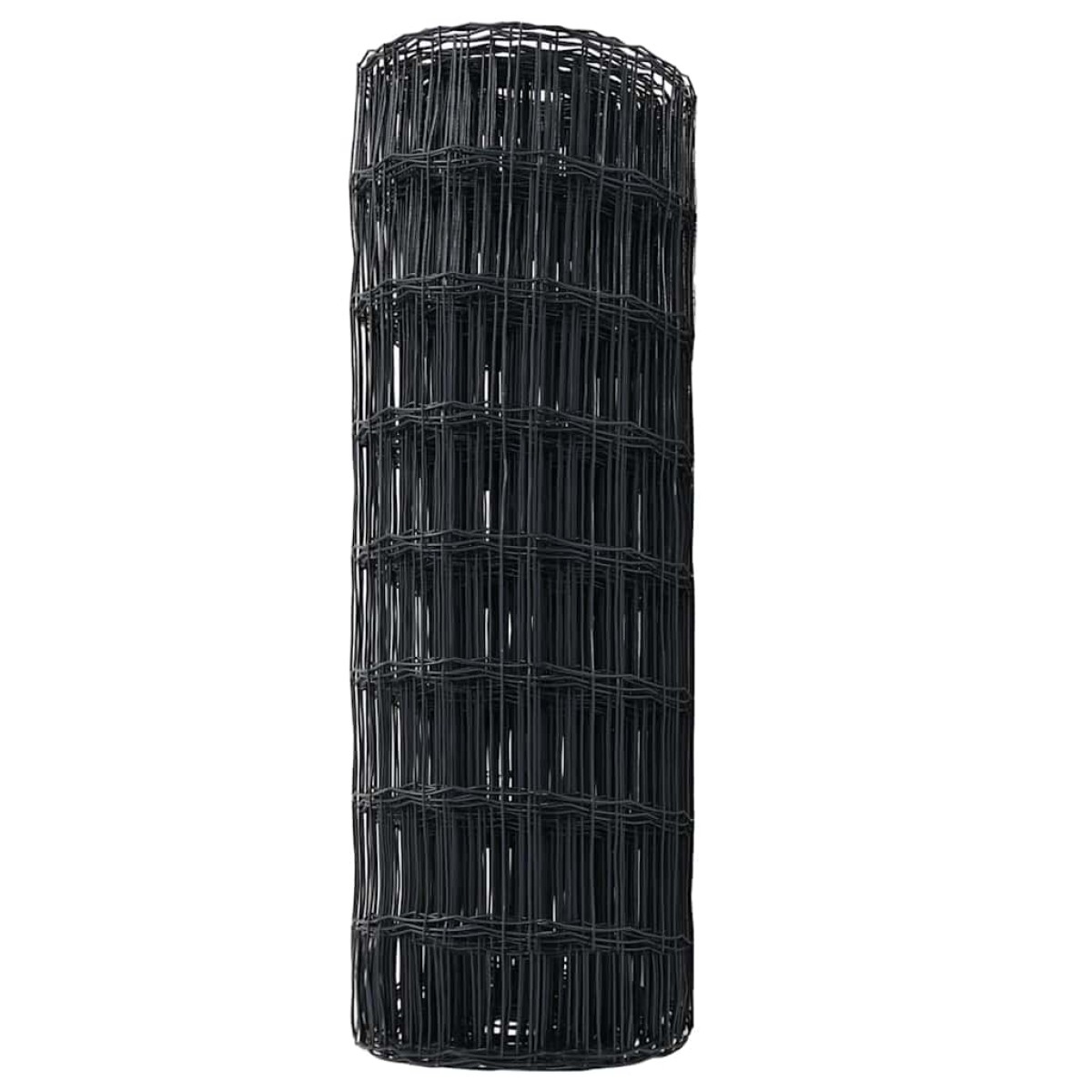 vidaXL Φράχτης Εuro 0,4 x 50 μ. Σίδηρος με επικάλυψη PVC Γκρι