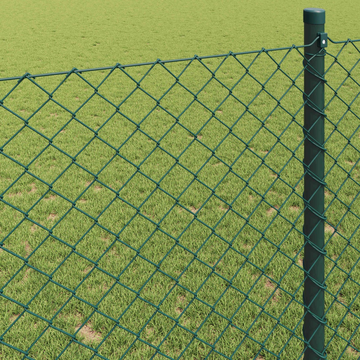 vidaXL Φράχτης αλυσίδας 10 x 1,5 m Ατσάλι Πράσινο
