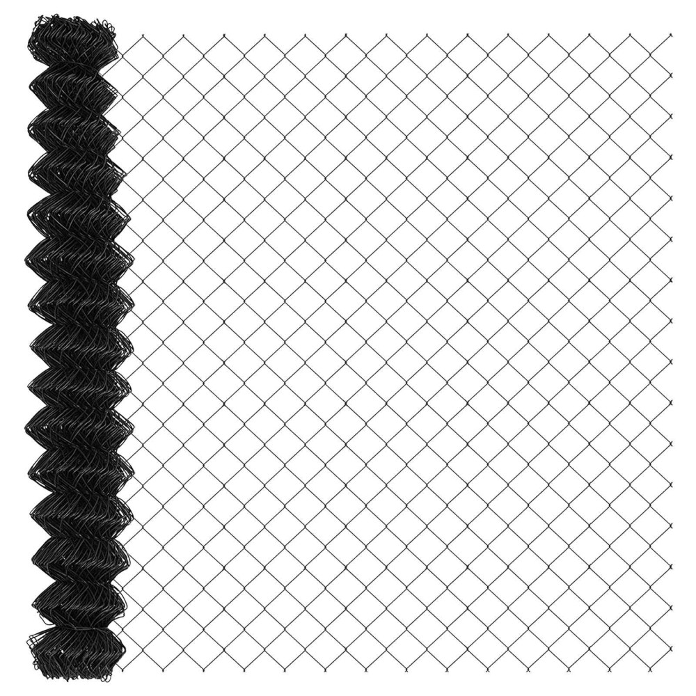 vidaXL Φράχτης αλυσίδας 10 x 1,5 m Ατσάλι Γκρι