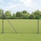 vidaXL Φράχτης αλυσίδας 10 x 1,5 m Ατσάλι Γκρι