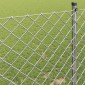 vidaXL Φράχτης αλυσίδας 10 x 1,6 m Γαλβανισμένος χάλυβας Ασημί