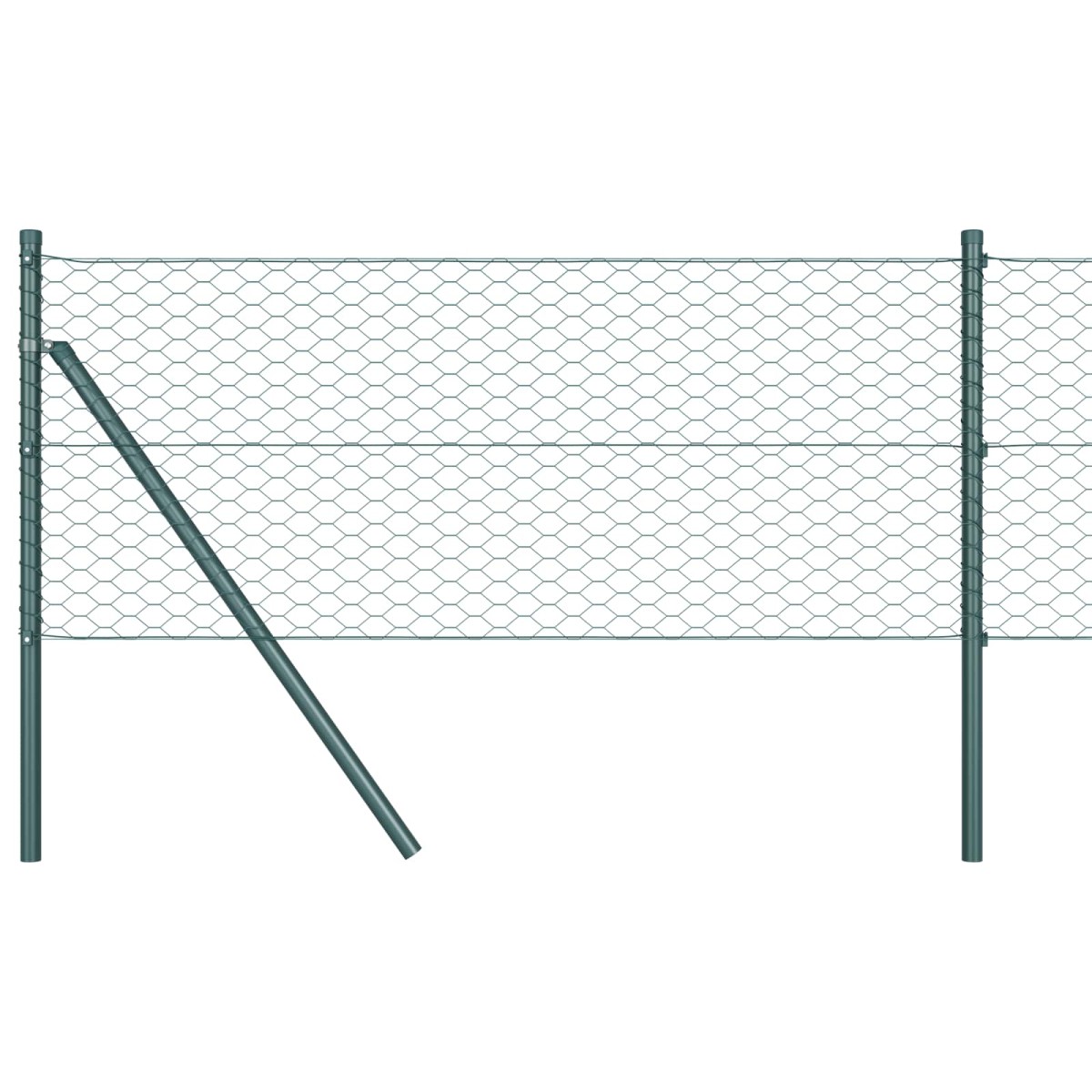vidaXL Φράχτης Εξαγώνου 0,8 x 10 m PVC Πράσινο